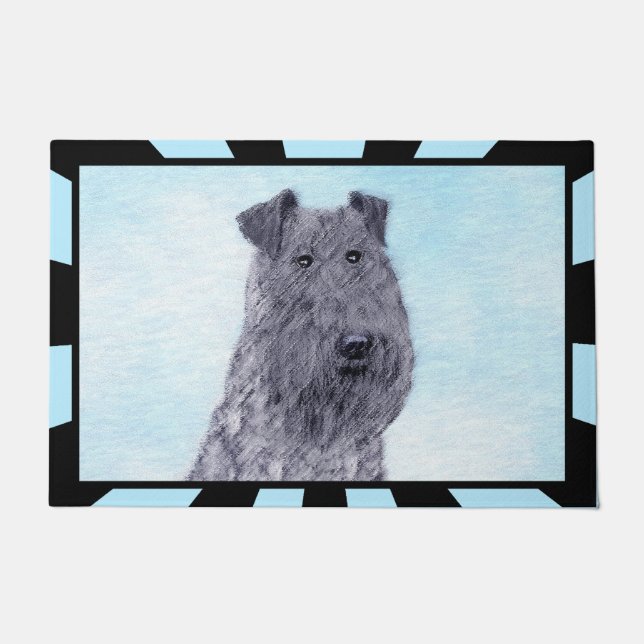 Tapete Kerry Blue Terrier pintando uma pintura cãozinha o (Frente)