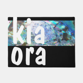 TAPETE KIA ORA NEW ZEALAND PAUA BLACK MAORI NZ KIWI