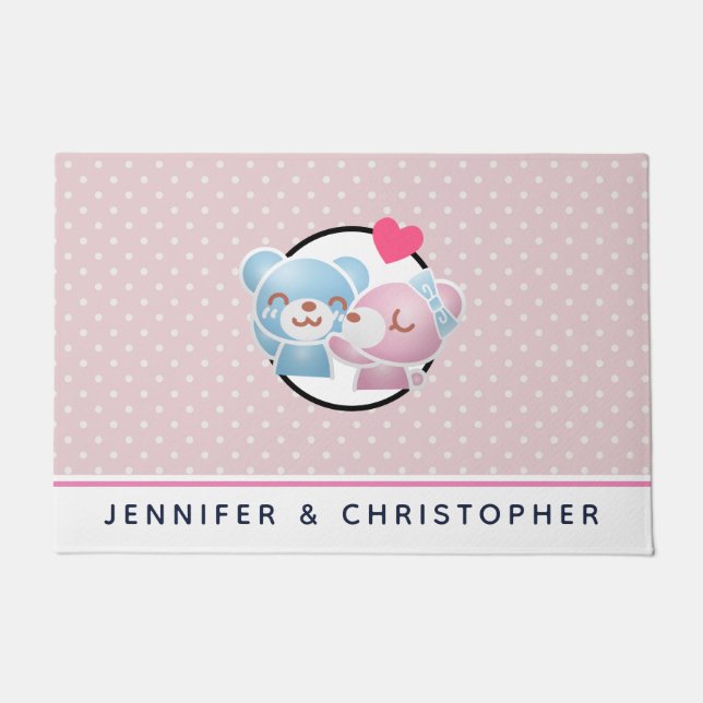 Tapete Kissing Bears Cute e Kawaii (Frente)