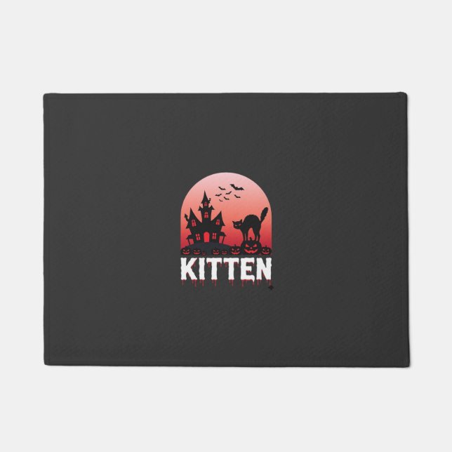 Tapete Kitten do Dia das Bruxas Casa Assombrada Design de (Frente)