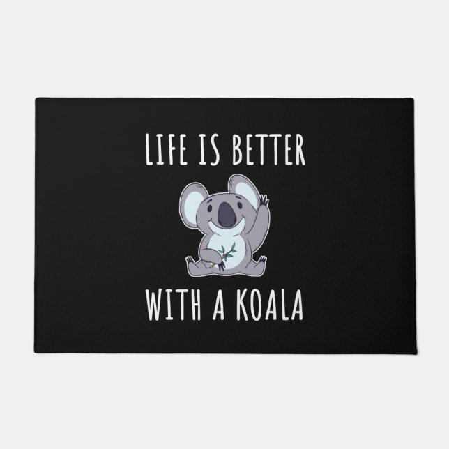 Tapete Koala - A Vida É Melhor Com Um Koala (Frente)
