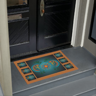 Tapete Kokopelli com Sun Teal Design 3