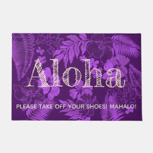 Tapete Kona Times Hibiscus Havaiano Aloha Violeta