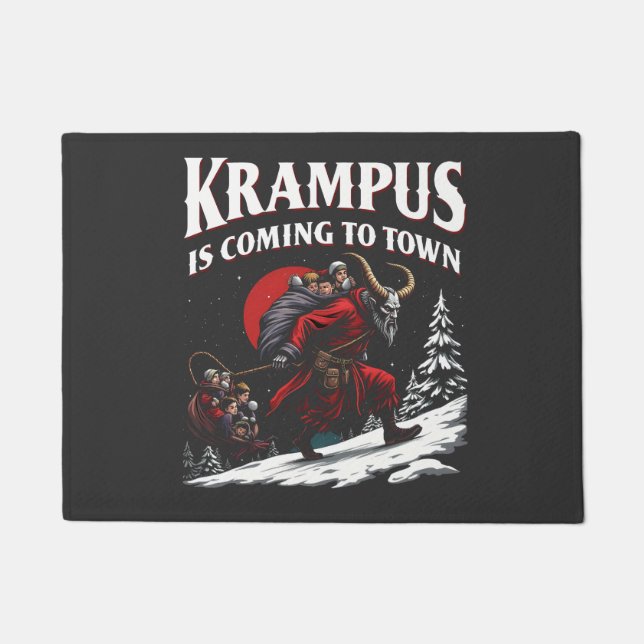 Tapete Krampus está vindo para a cidade de Krampus Natal (Frente)