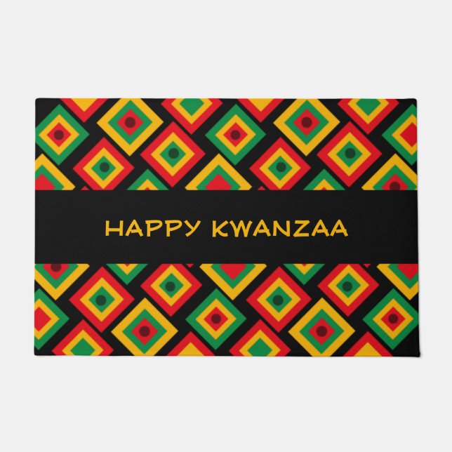 Tapete KWANZAA FELIZ Personalizado (Frente)