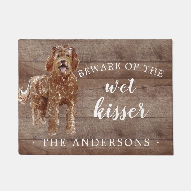 Tapete Labradoodle Dog Personalised Door Mat (Frente)