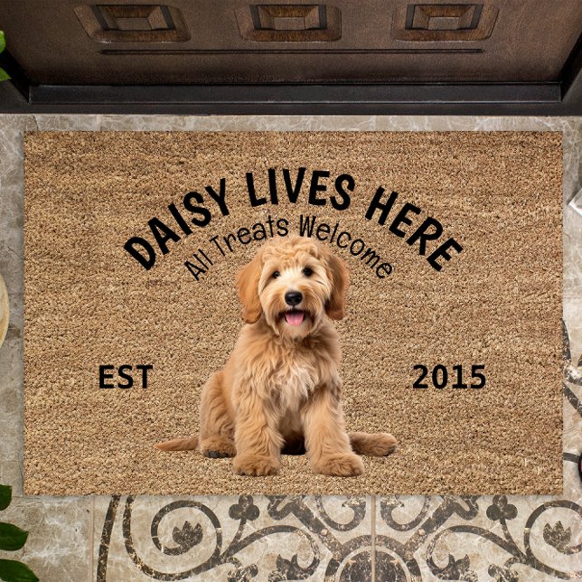 Tapete Labradoodle Personalised Dog Lover Doormat (Criador carregado)