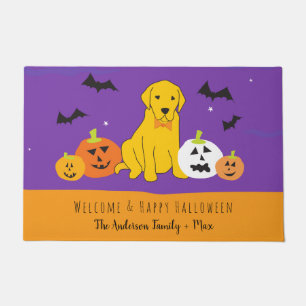 Tapete Labrador Cachorro Cachorro Pumpkin Halloween Porta