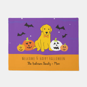 Tapete Labrador Cachorro Cachorro Pumpkin Halloween Porta