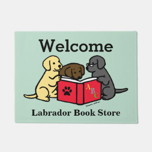 Tapete Labrador Puppies Livro Pata Porta