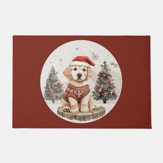 Tapete Labrador Retriever Christmas Puppy (Frente)