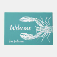 Lagosta Azul Branca e Teal Personalizada