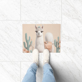 Tapete Lama com sela no deserto