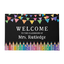 Lápis de cores divertidas Sala de aula do professo