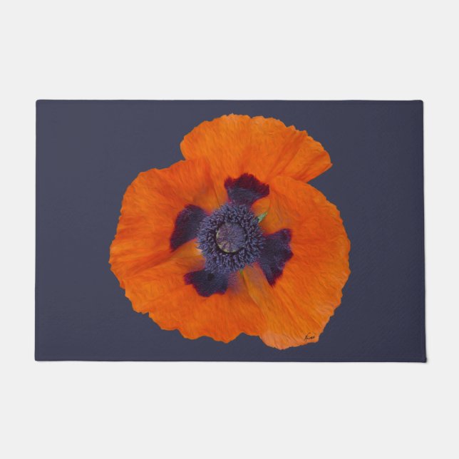 Tapete Laranja Escarlate Poppy 1 (Frente)