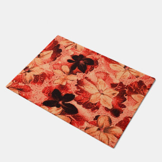 Tapete Laranja queimada floral do vintage