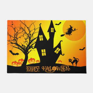 Tapete Laranja Whimsical Cute Cute Cute de Halloween
