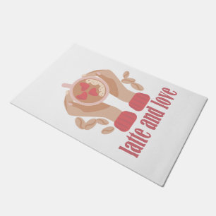 Tapete Latite e xícara de amor, mãos e café