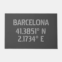 Latitude da Espanha de Barcelona e Longitude
