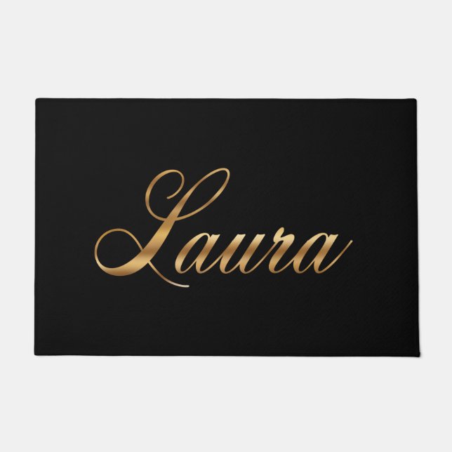 Tapete Laura gold Design Lettering Türmatte (Frente)