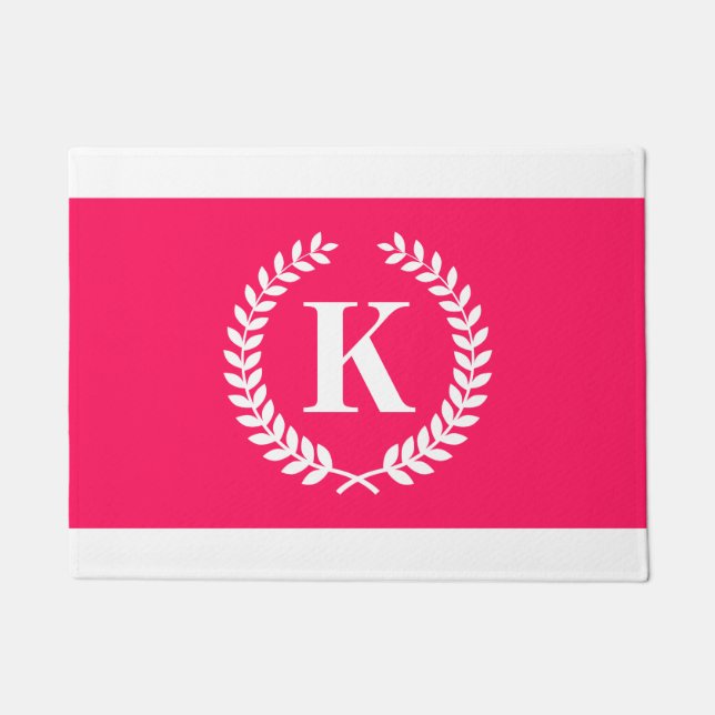 Tapete Laurel Wreath Monograma Rosa (Frente)