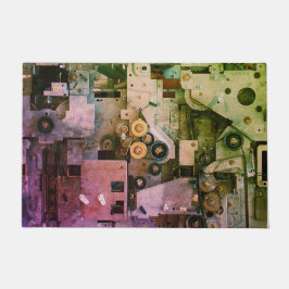 Tapete Legal Máquina Moderna Steampunk Geeky Rosa Verde