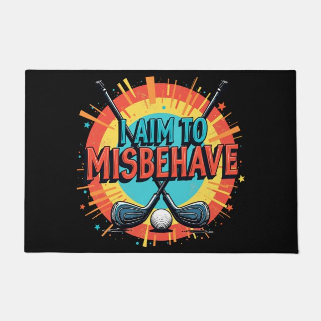 Tapete Legal Porta De Golf Com Uma Citação Engraçada (Frente)