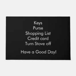 Tapete Lembrete das teclas divertidas Desligue a bolsa