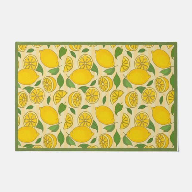 Tapete  Lemon Doormat, Lemon Welcome Mat, Primavera Decor (Frente)