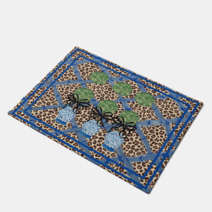 Tapete Leopard Chinoiserie Ginger Jar Doormat Rug