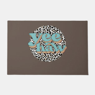 Tapete Leopard Cowboy Yeehaw Segura Sua Vaca Ocidental