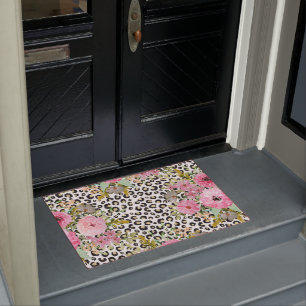 Tapete Leopardo elegante e design floral