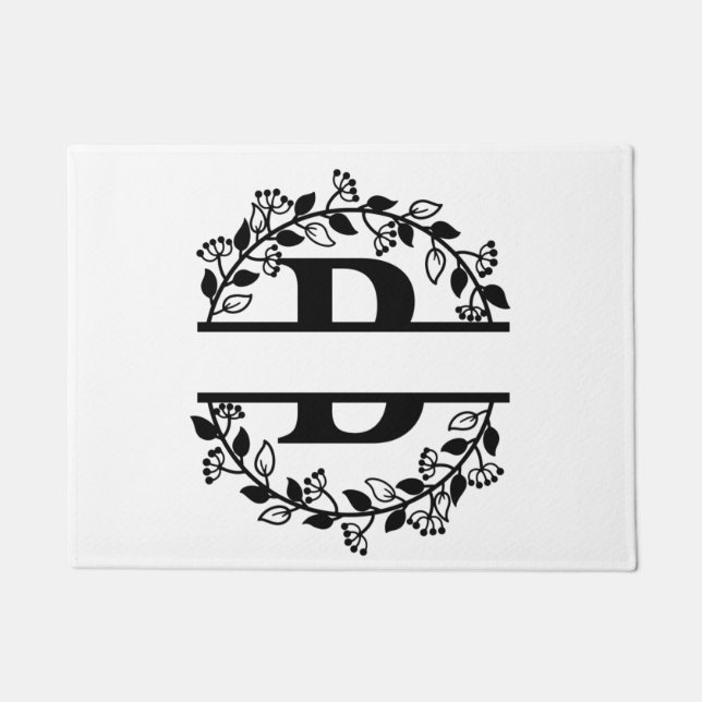 Tapete Letra B Monograma Personalizado (Frente)