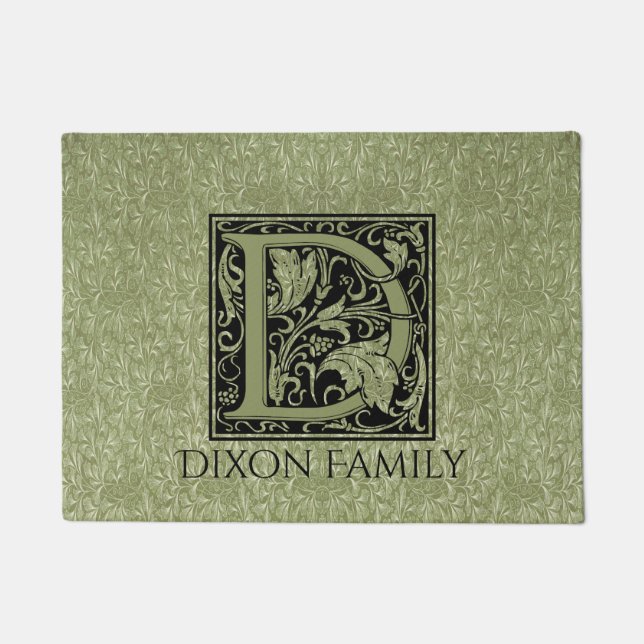 Tapete Letra D - Primeira Letra Monograma Personalizado (Frente)