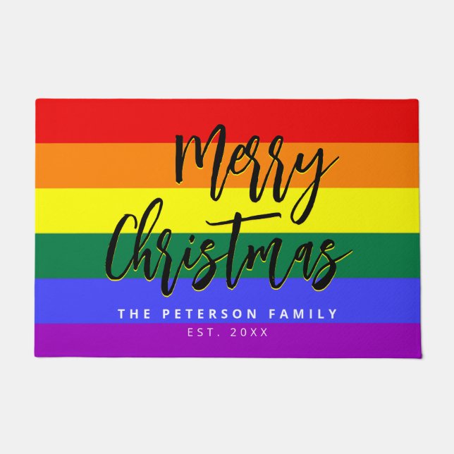 Tapete LGBT | Orgulho gay Rainbow Natal Personalizado (Frente)