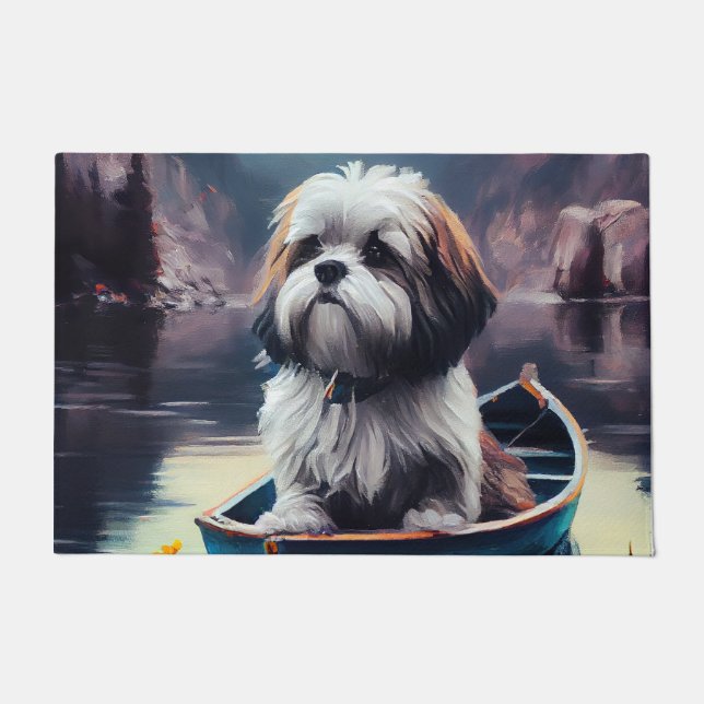 Tapete Lhasa Apso em um Paddle: Uma Aventura Cênica (Frente)