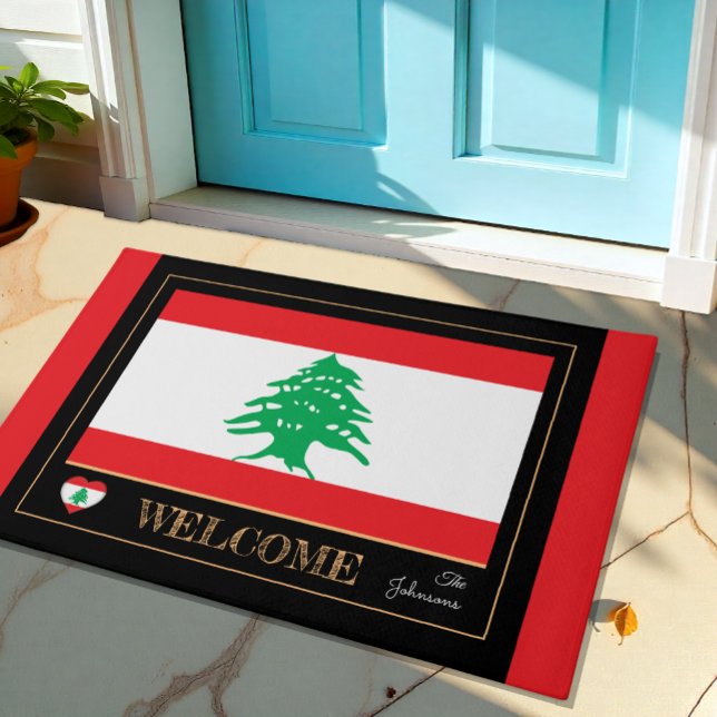 Tapete Líbano e Libanês Flag house mats /esportivos Bem-v (Criador carregado)