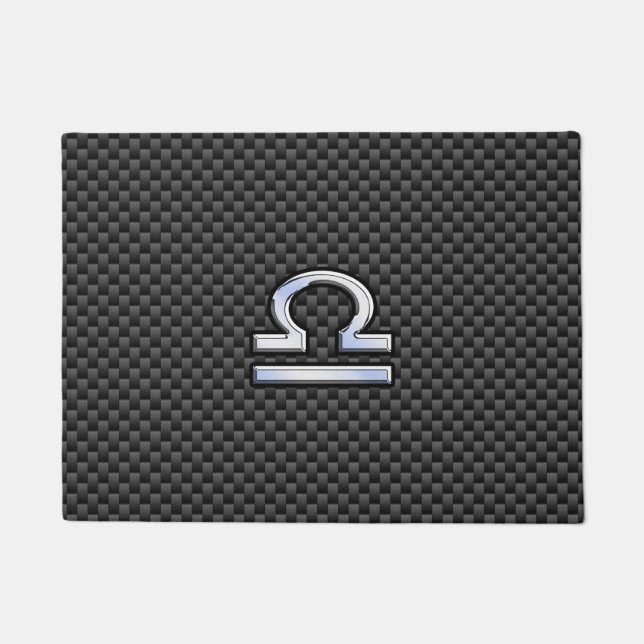 Tapete Libra - Sinal de Zodíaco na Impressão de Fibra de  (Frente)