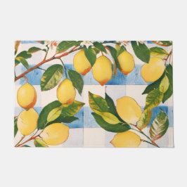 Tapete Limões Pintados em uma Paisagem de Mesa