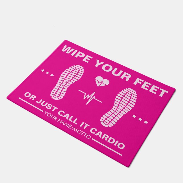 Tapete Limpe Seus Pés - Cigarro Rosa Divertido (Inclinado)