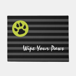 Tapete Limpe Sua Cinza Verde Canina Preta