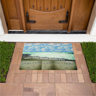 Tapete Limpe Sua Doçura Sandy Aqui Portátil De 30" x 45"