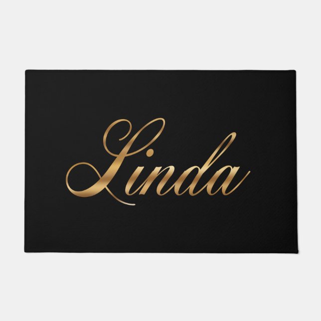 Tapete Linda gold Design Lettering Türmatte (Frente)