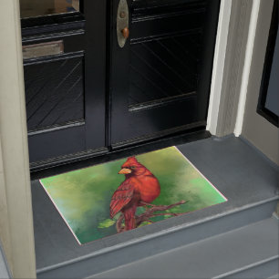 Tapete Linda pintura de pássaro vermelho Norte