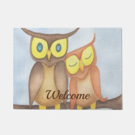 Tapete Linda Watercolor Owl Lovers