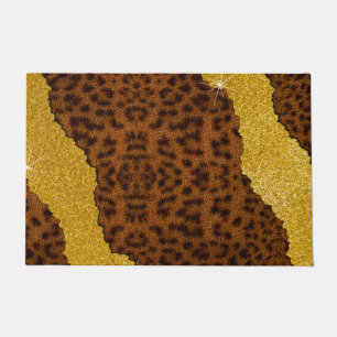 Tapete Lindo Jaguar de Couro com Estampa de Animal e Lant
