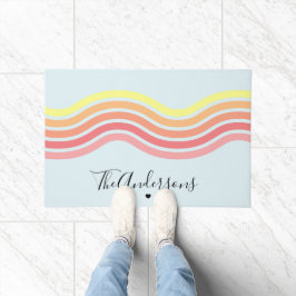 Tapete Linhas Azuis Coloridas Retroríficas do Ensino da P