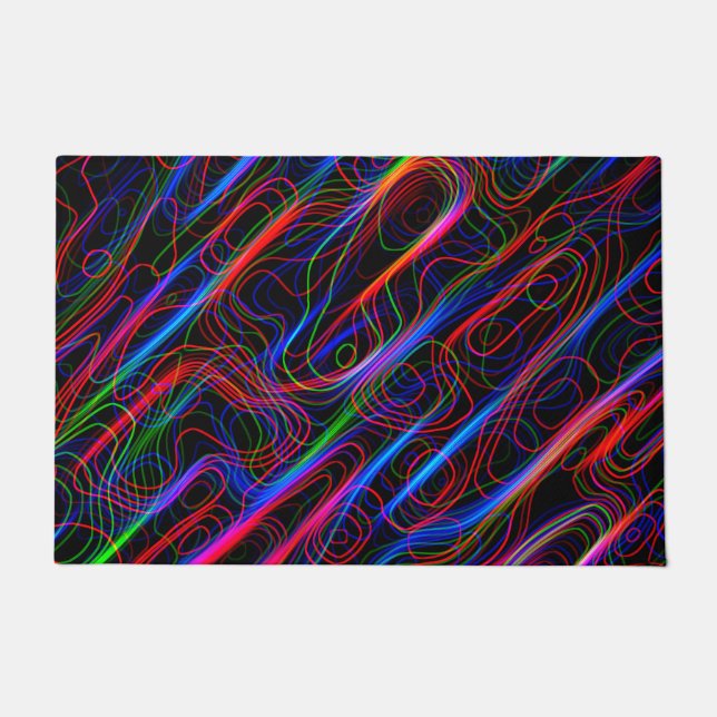 Tapete Linhas Curvas Múltiplas Neon Muito LEGAL (Frente)