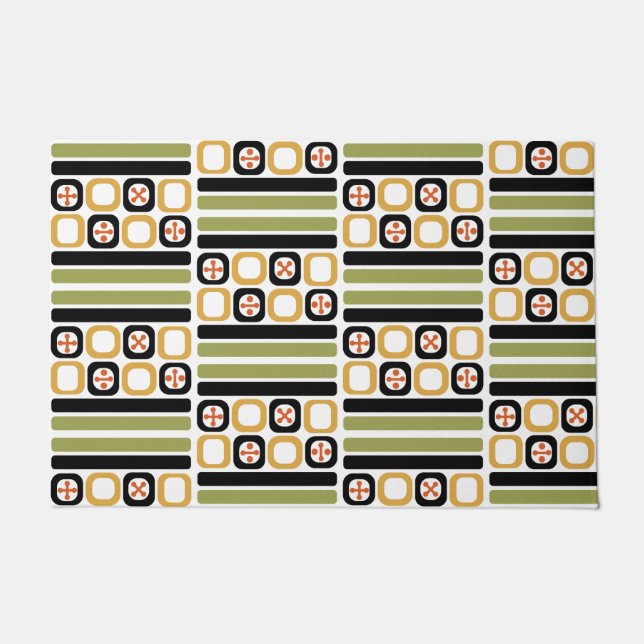 Tapete Linhas Padradas de Arte Atômica Retroativas Multic (Frente)