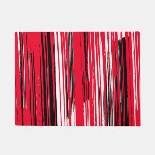 Tapete Linhas pintadas à mão - vermelho